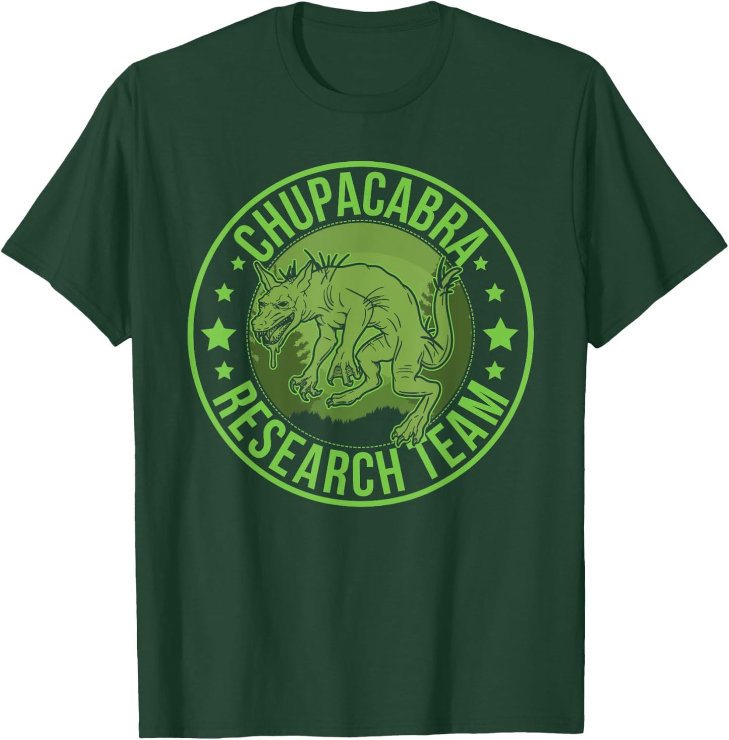Chupacabra Hide & Seek Research Team Champion Cryptid T-Shirt - T-Shirt | Forest