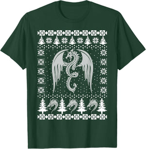 Dragon Ugly Christmas Fantasy Mystical Christmas Gift T-Shirt - T-Shirt | Forest