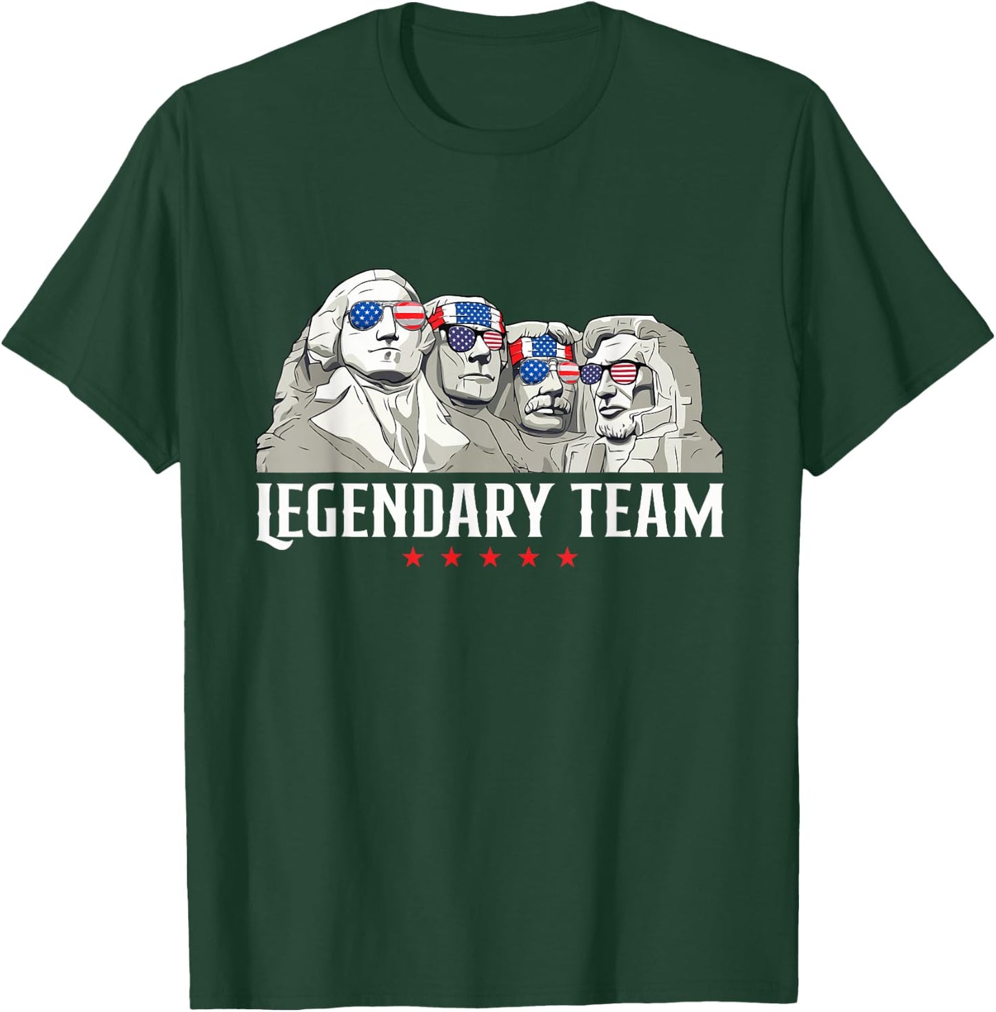 Legendary Team - Mount Rushmore Presidents' Day T-Shirt - T-Shirt | Forest