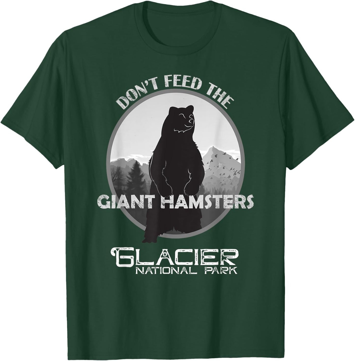 Funny Glacier National Park Grizzly Brown Bear Souvenir Gift T-Shirt - T-Shirt | Forest
