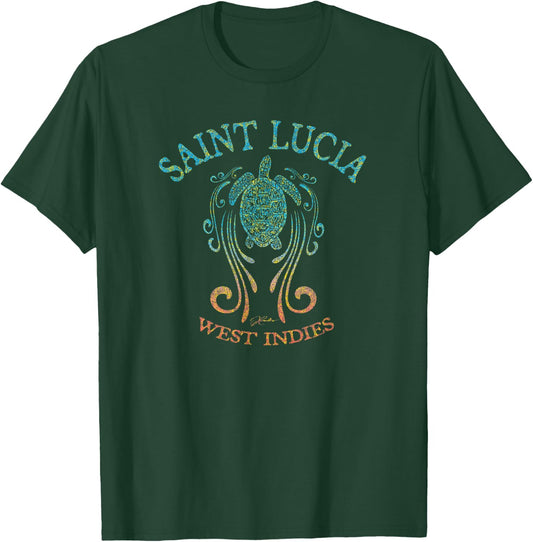 JCombs: Saint Lucia, Sea Turtle in the Slipstream T-Shirt - T-Shirt | Forest