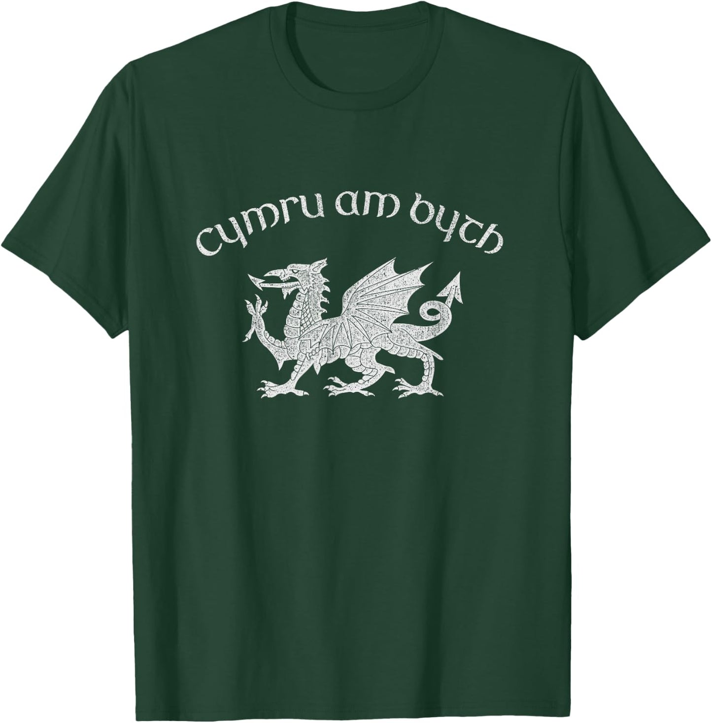 Wales, Red Welsh Dragon, Cymru Am Byth - Welsh Pride T-Shirt - T-Shirt | Forest