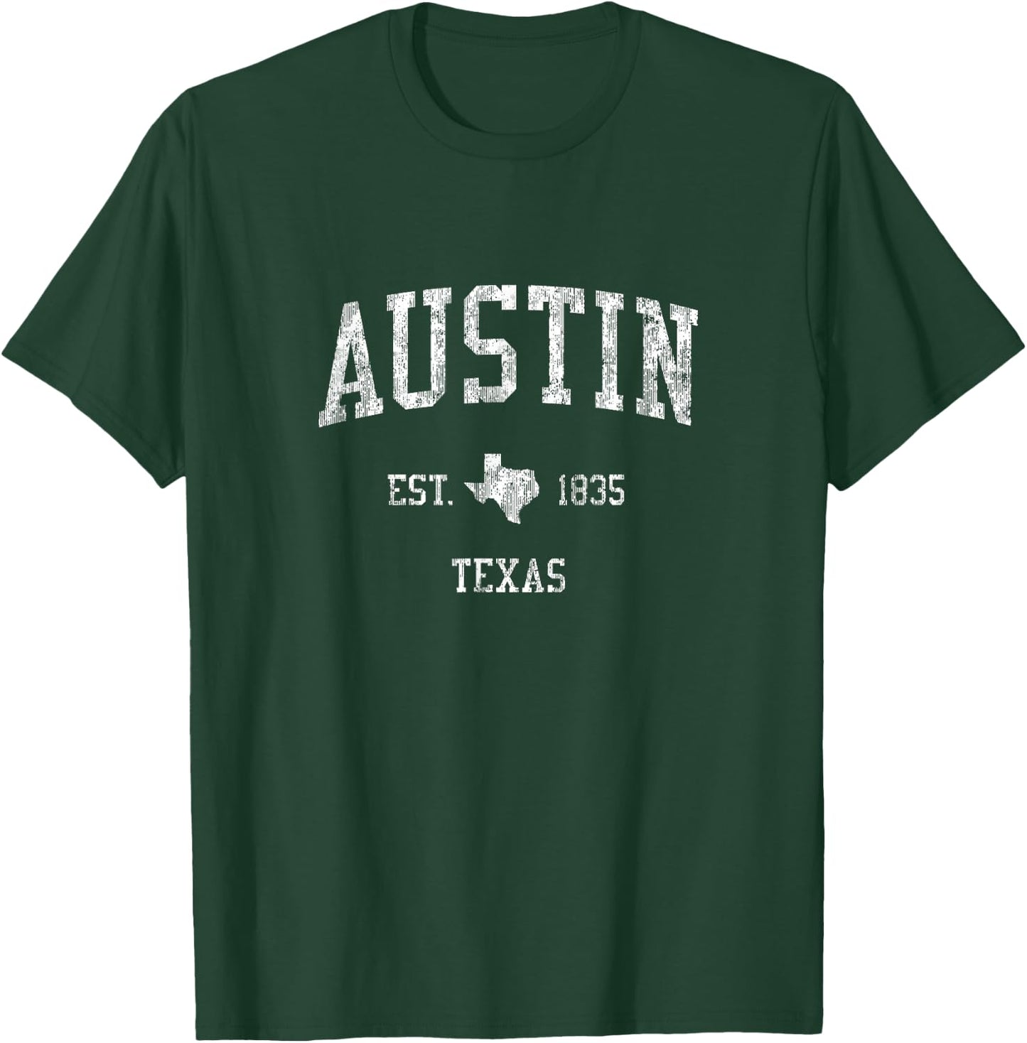 Austin Texas TX Vintage Sports Design T-Shirt - T-Shirt | Forest