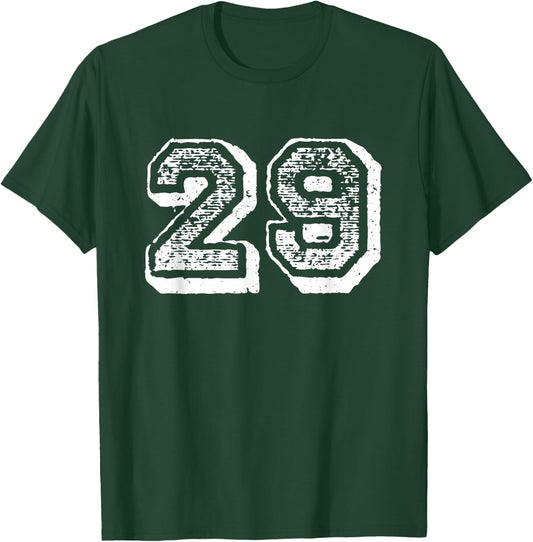 Number 29 Sports Jersey Player #29 Fan Front Print Vintage T-Shirt - T-Shirt | Forest