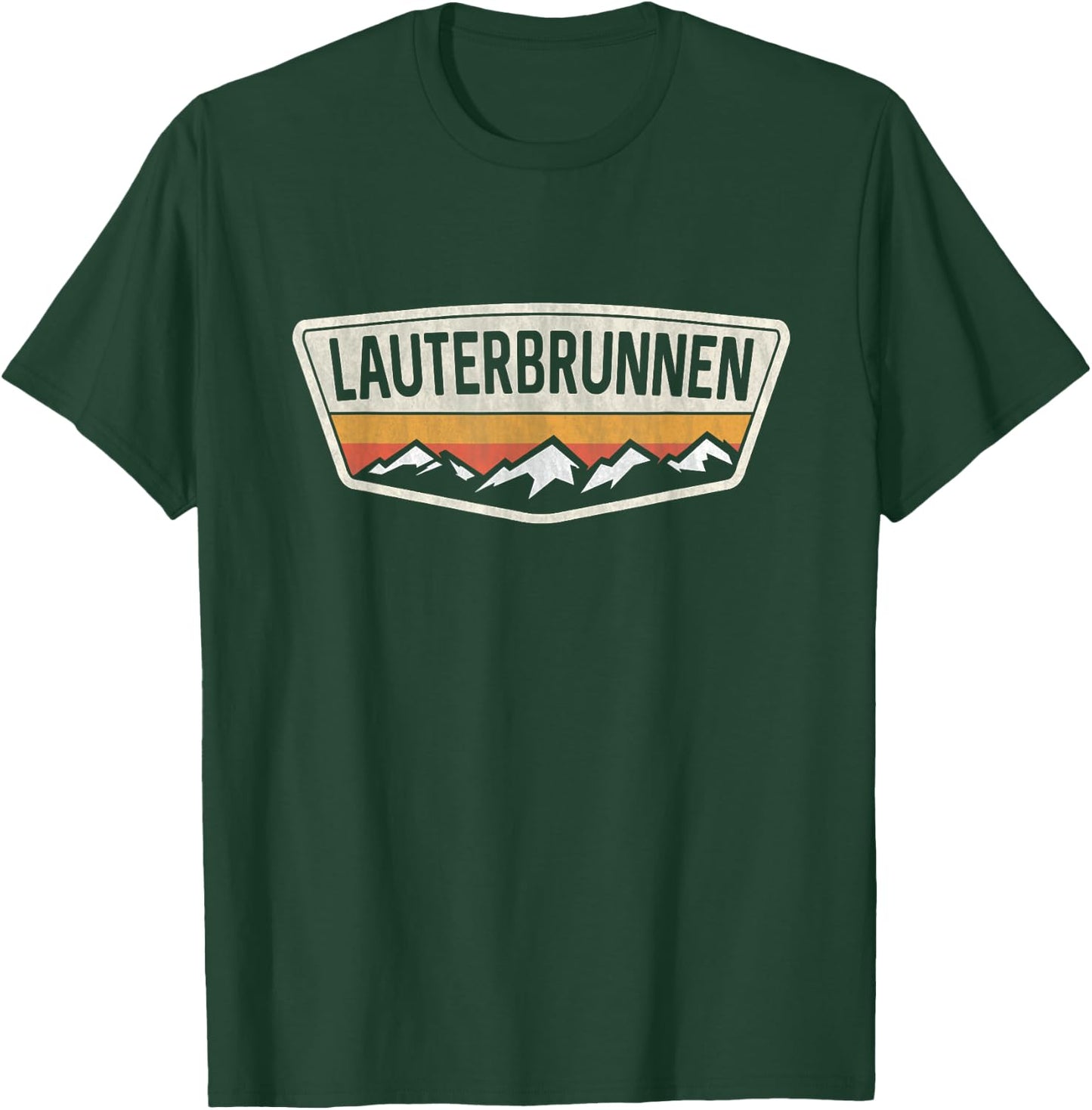 Lauterbrunnen Switzerland Shield - Lauterbrunnen Swiss T-Shirt - T-Shirt | Forest