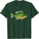 Bluegill Fishing Illustration Bream Freshwater Fish Graphic T-Shirt - T-Shirt | Forest