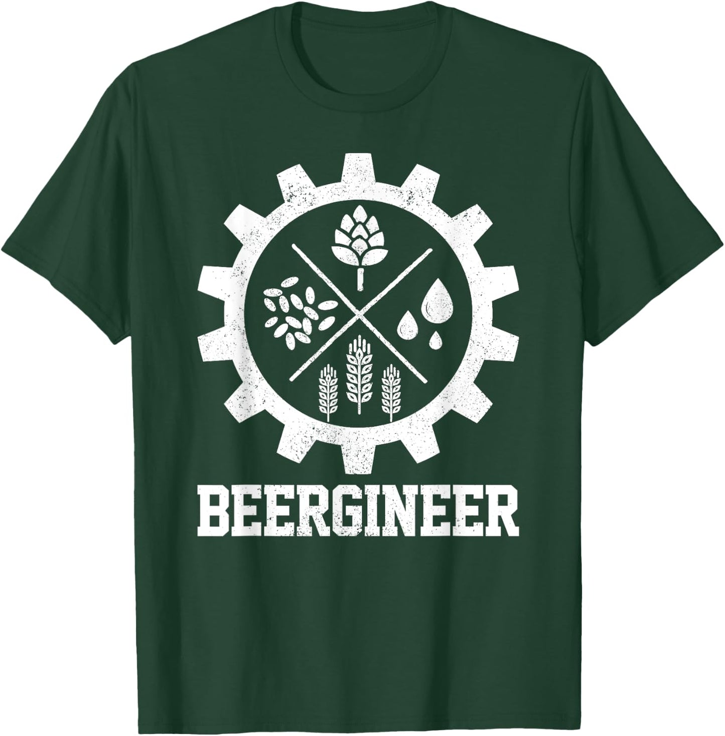 Beergineer Homebrew Home Brewing Craft Beer Brewer Gift T-Shirt - T-Shirt | Forest