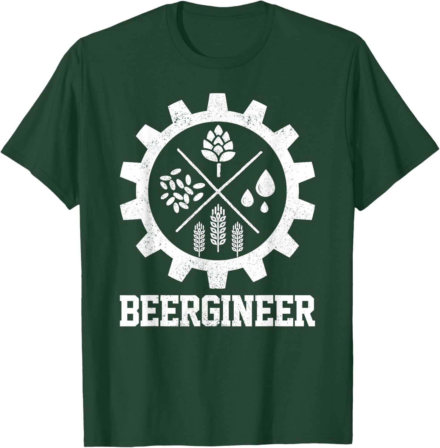 Beergineer Homebrew Home Brewing Craft Beer Brewer Gift T-Shirt - T-Shirt | Forest