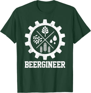 Beergineer Homebrew Home Brewing Craft Beer Brewer Gift T-Shirt - T-Shirt | Forest
