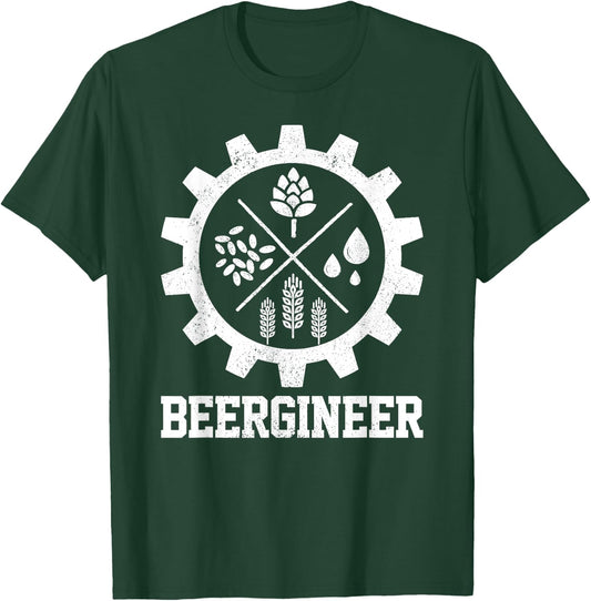Beergineer Homebrew Home Brewing Craft Beer Brewer Gift T-Shirt - T-Shirt | Forest