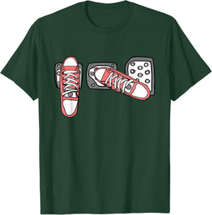 Save The Stick Funny Manual Transmission Three Pedals Car T-Shirt - T-Shirt | Forest