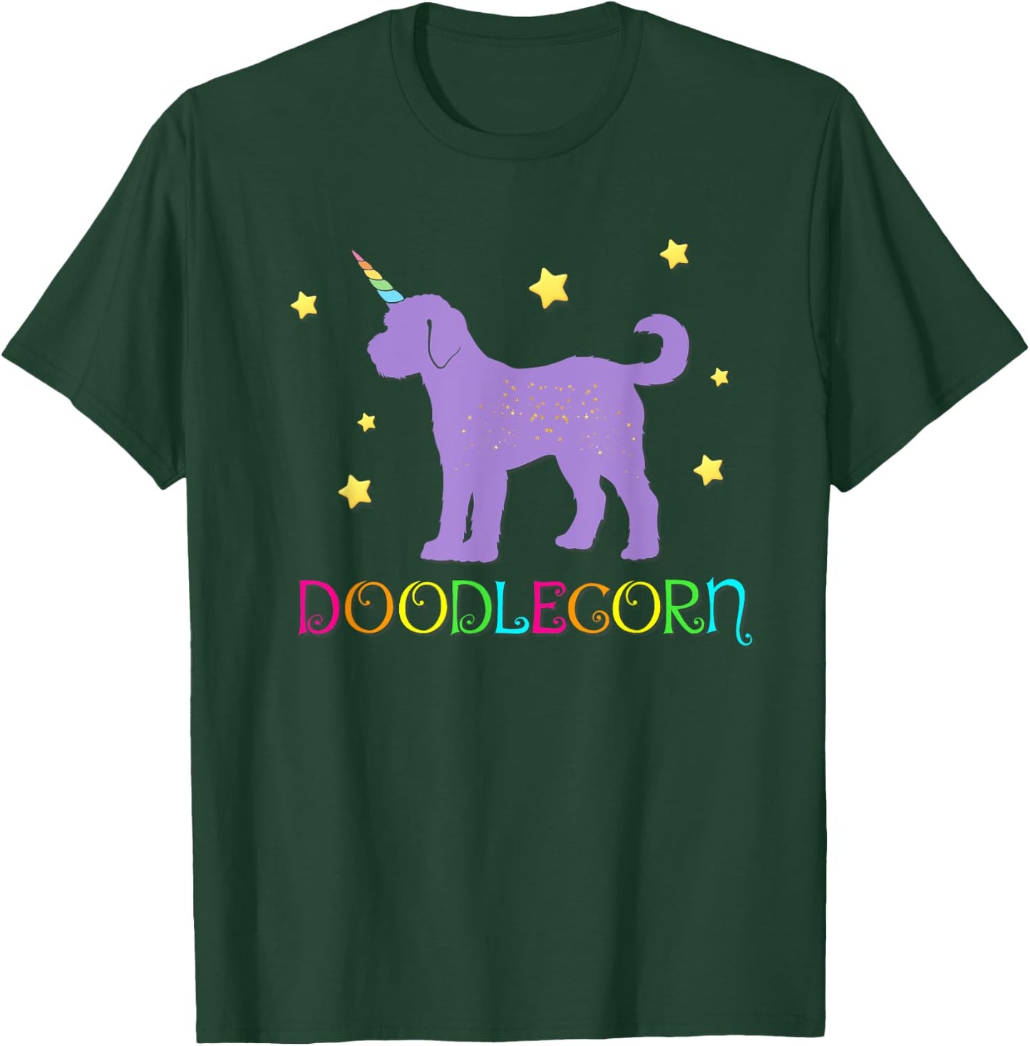 Doodlecorn Doodle Dog Unicorn Aussiedoodle Sheepadoodle Men Women Kids T-Shirt - T-Shirt | Forest