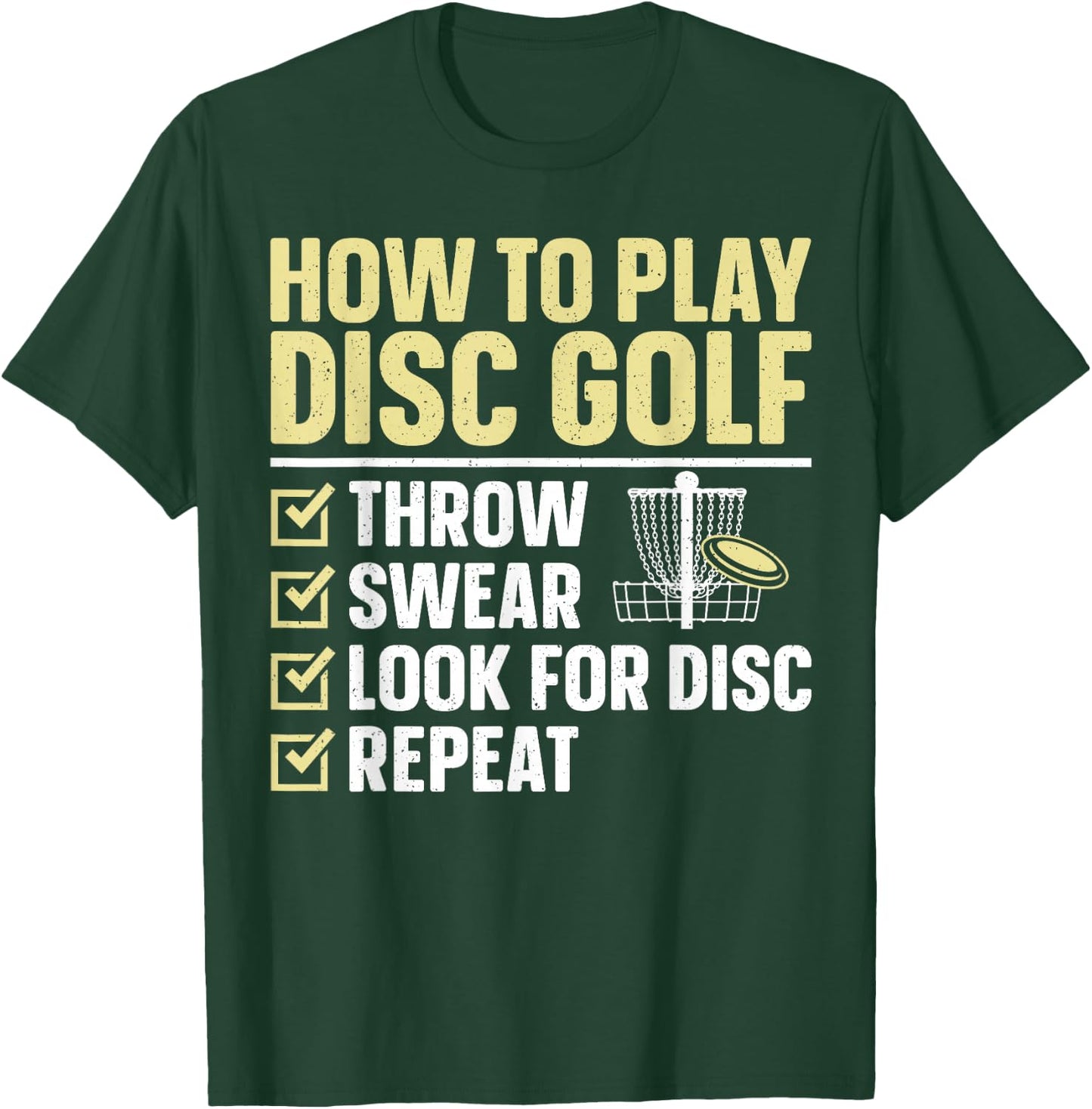 Cool Disc Golf Art Women Kids Golfer Disc Golf Lover T-Shirt - T-Shirt | Forest
