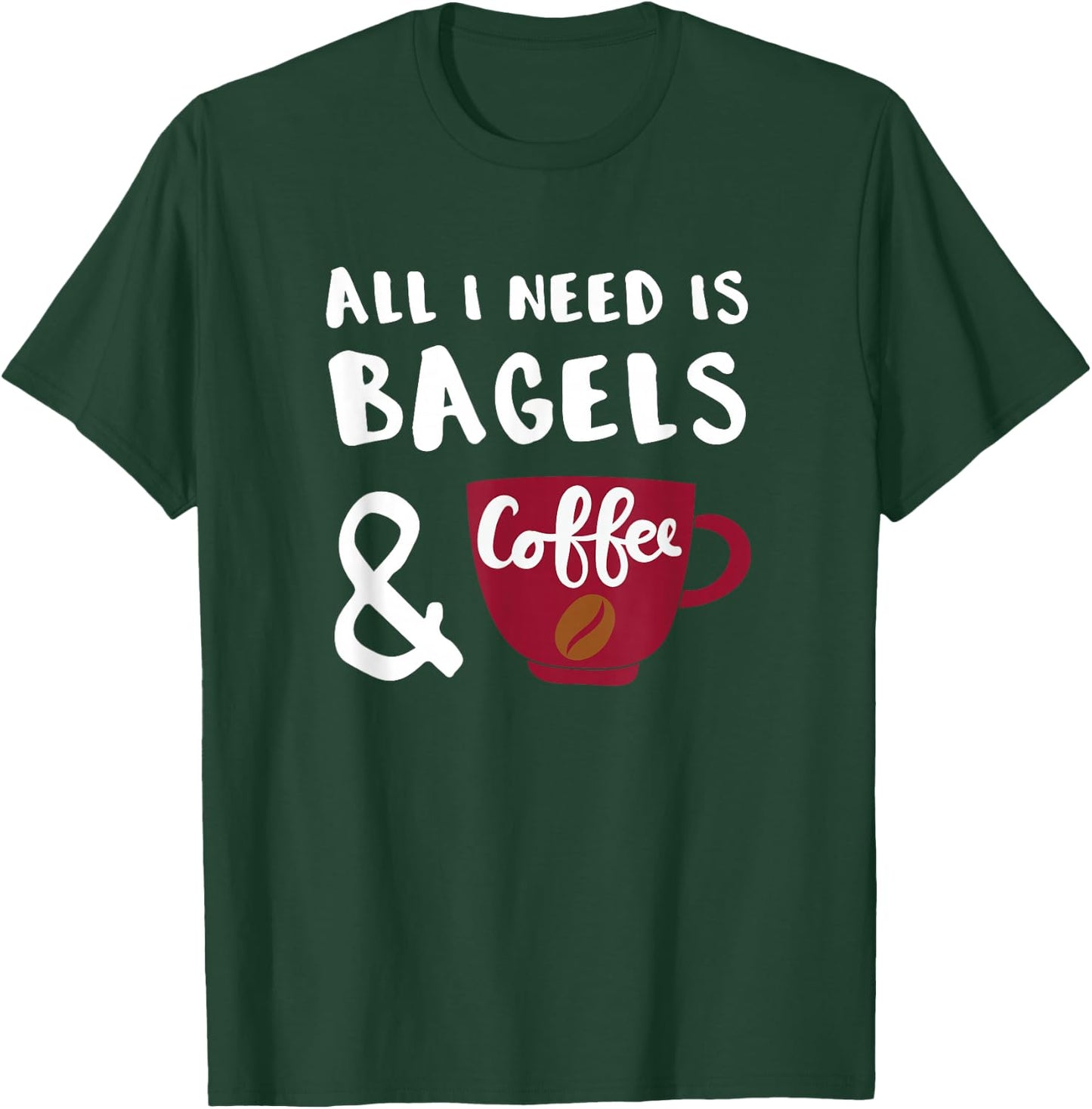 Bagels and Coffee Bagel Lover T-Shirt - T-Shirt | Forest