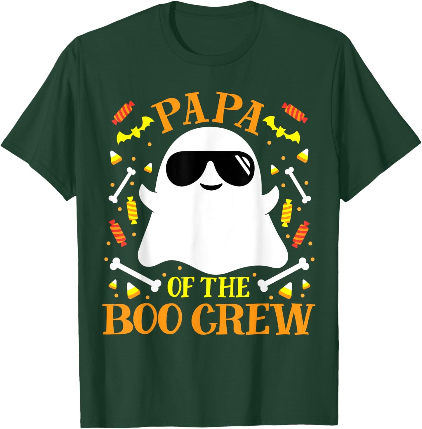 Papa Boo Crew Ghost Matching Family Set Grandpa Halloween T-Shirt - T-Shirt | Forest
