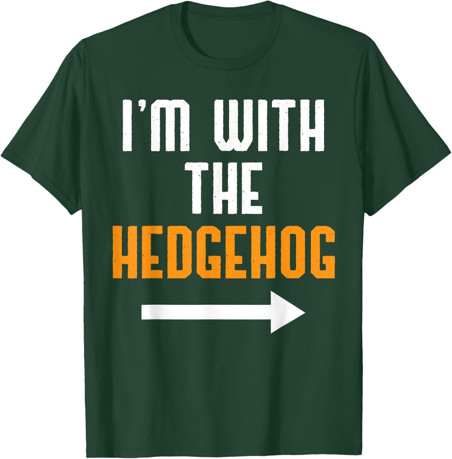 I'm With The Hedgehog Costume Funny Halloween Couple T-Shirt - T-Shirt | Forest