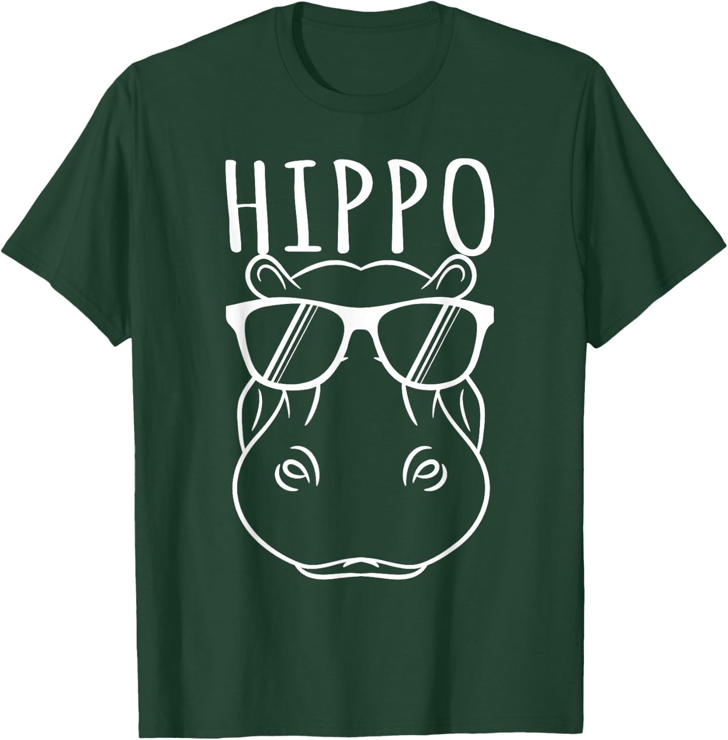 Hippopotamus Design - Cool And Awesome Hippo In Sunglass T-Shirt - T-Shirt | Forest