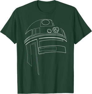 Star Wars R2-D2 Minimalist Style R2-D2 Portrait T-Shirt - T-Shirt | Forest