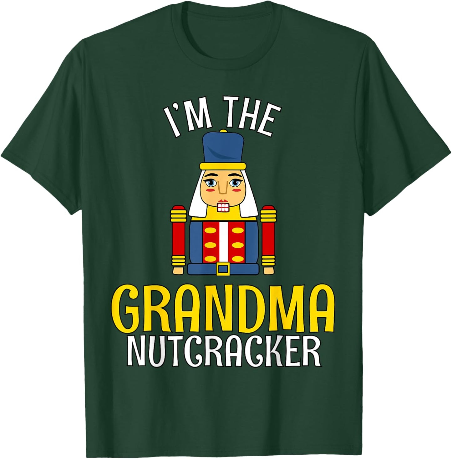 Grandma Nutcracker Costume Matching Family PJs Christmas T-Shirt - T-Shirt | Forest