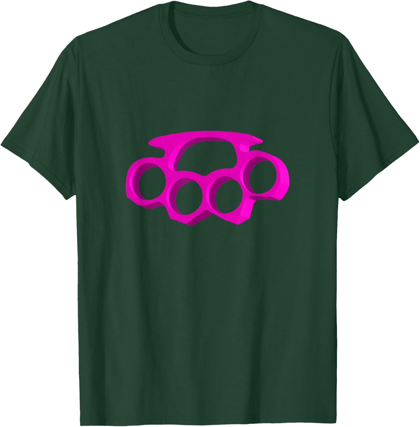 Pink Brass Knuckles Pretty And Hard Core T-Shirt - T-Shirt | Forest