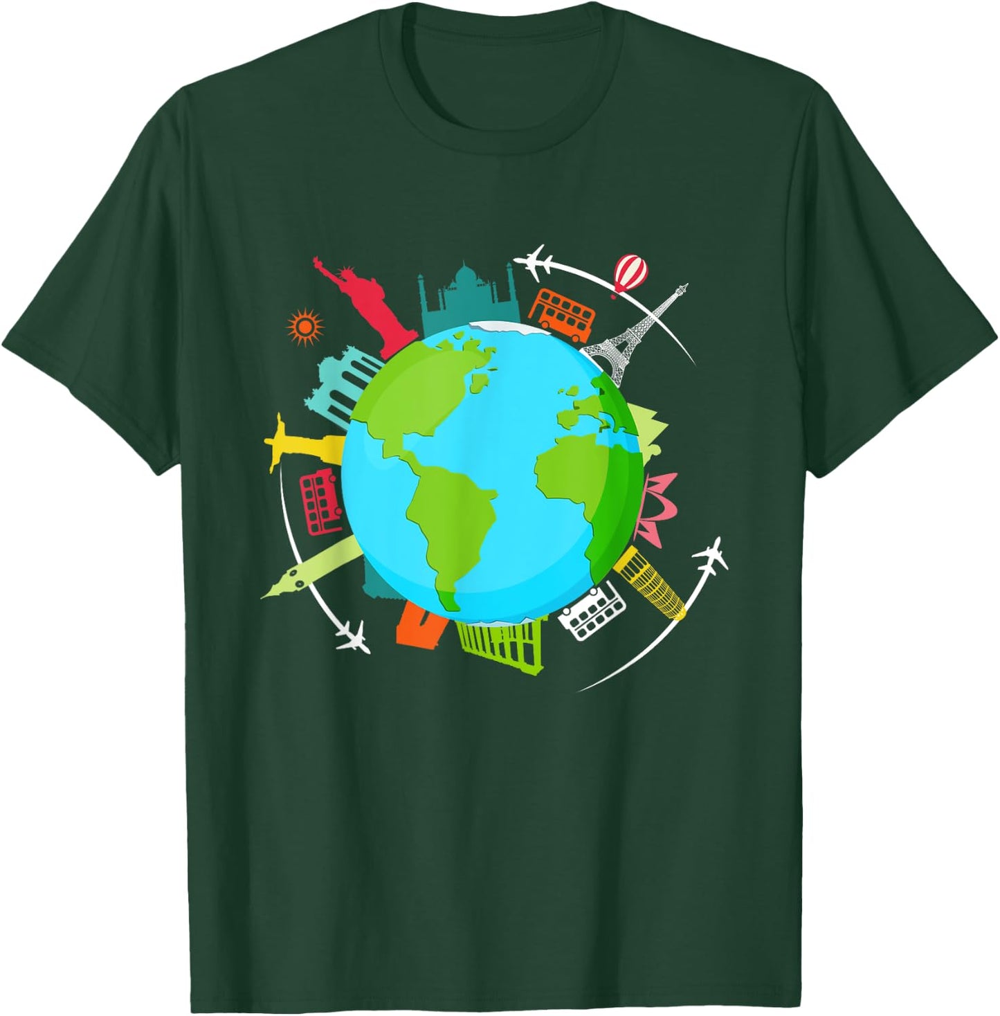 World Traveler shirt Gifts for International World Travelers T-Shirt - T-Shirt | Forest