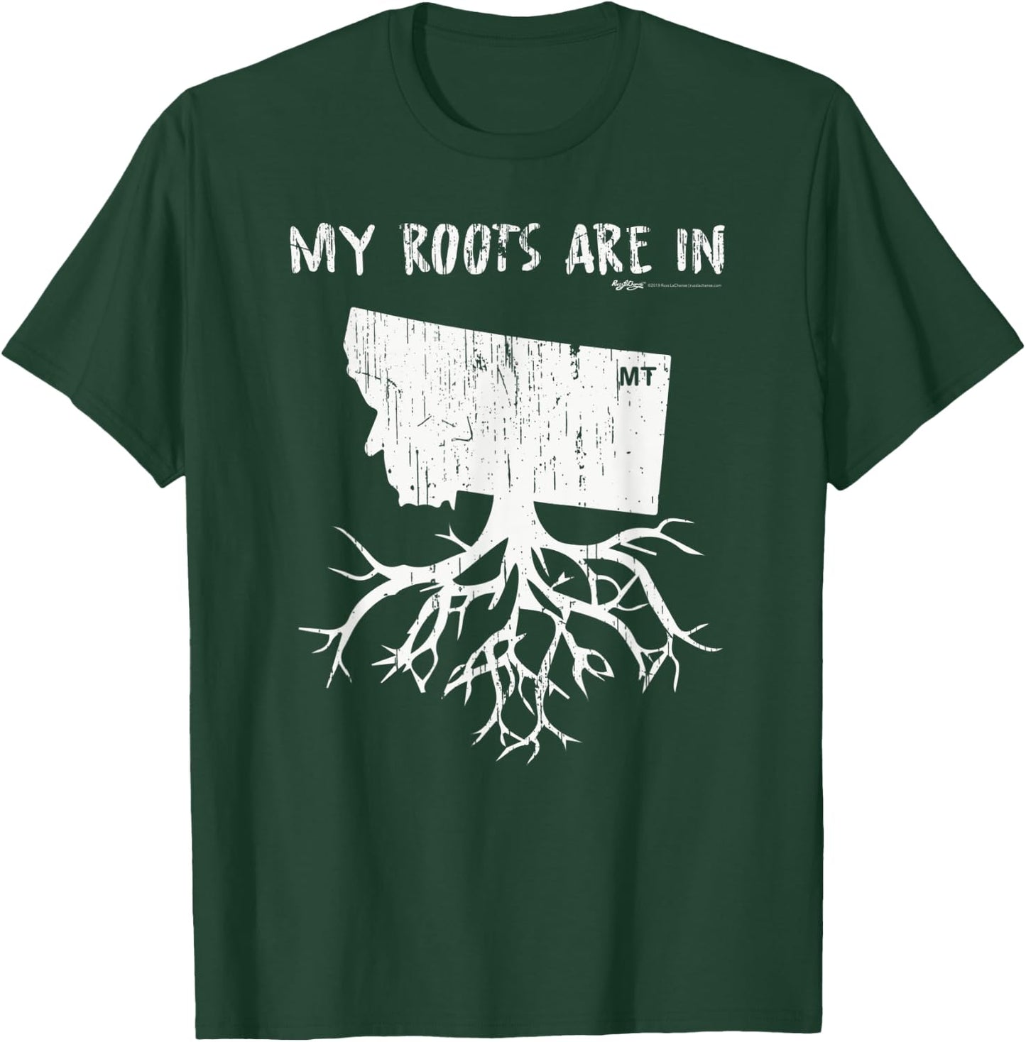 Vintage My Roots Are In Montana State T-Shirt - T-Shirt | Forest