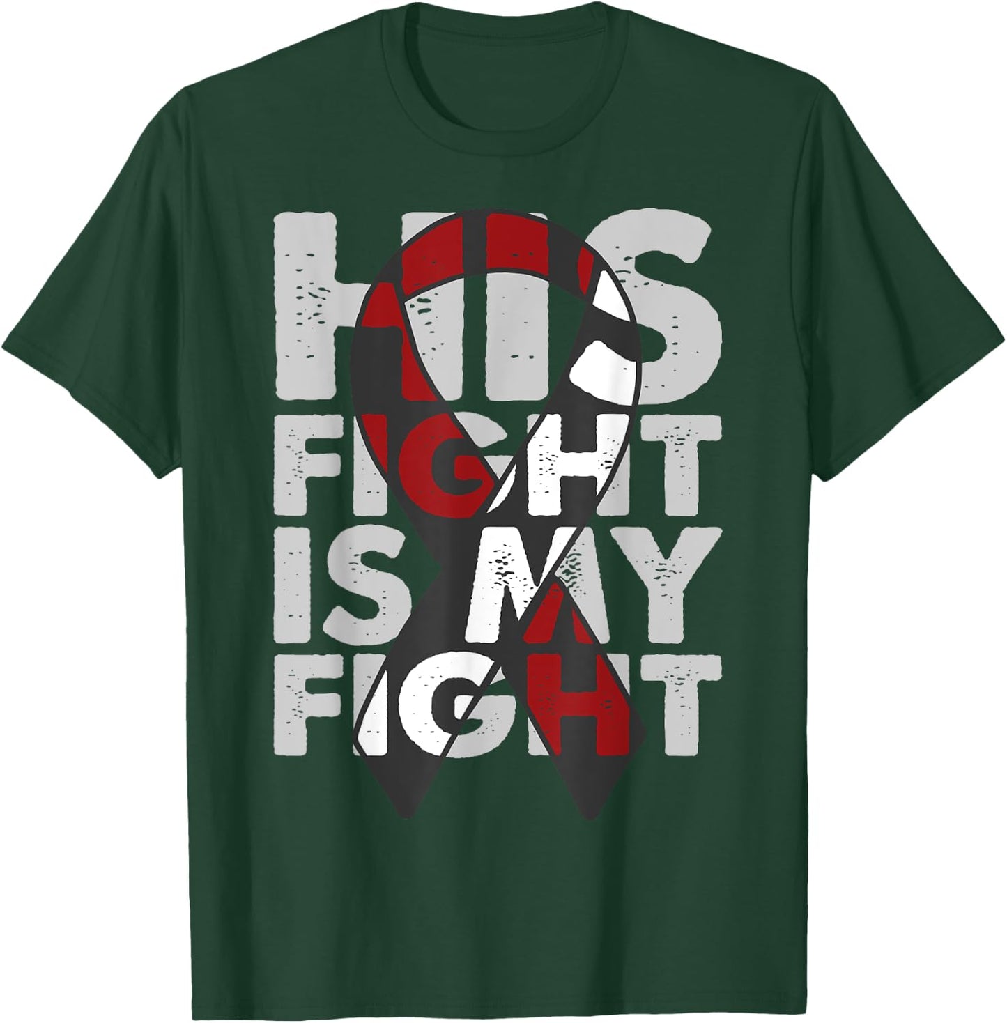 Laryngeal Cancer His Fight Is My Fight Awareness T-Shirt - T-Shirt | Forest