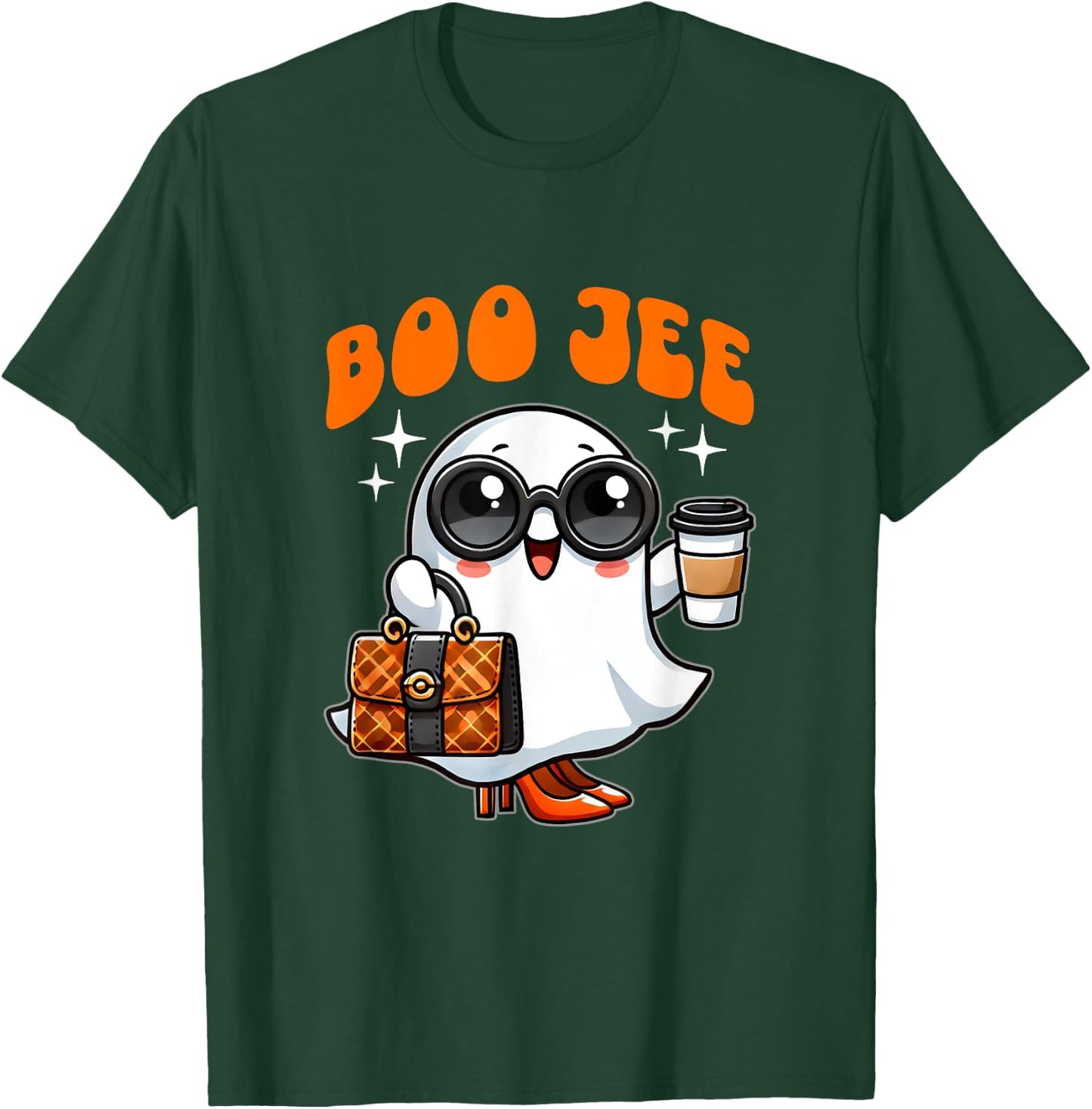 Cute Boo Jee Ghost Boujee Halloween Girl Women T-Shirt - T-Shirt | Forest