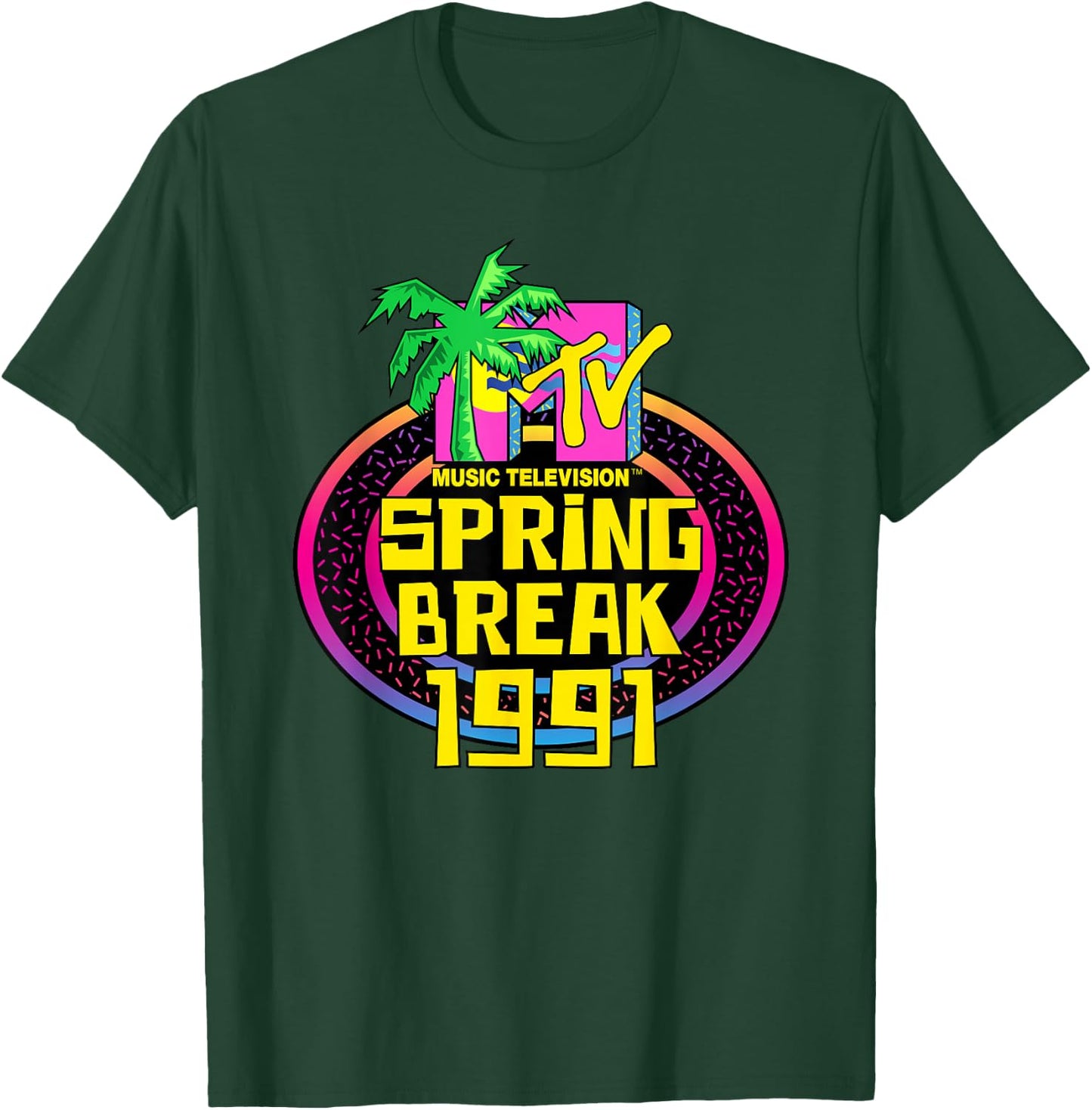 MTV Spring Break 1991 Classic Logo T-Shirt - T-Shirt | Forest