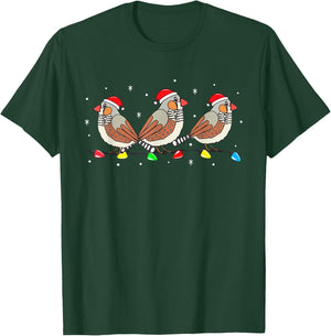 Zebra Fink Bird Christmas Funny Gift T-Shirt - T-Shirt | Forest