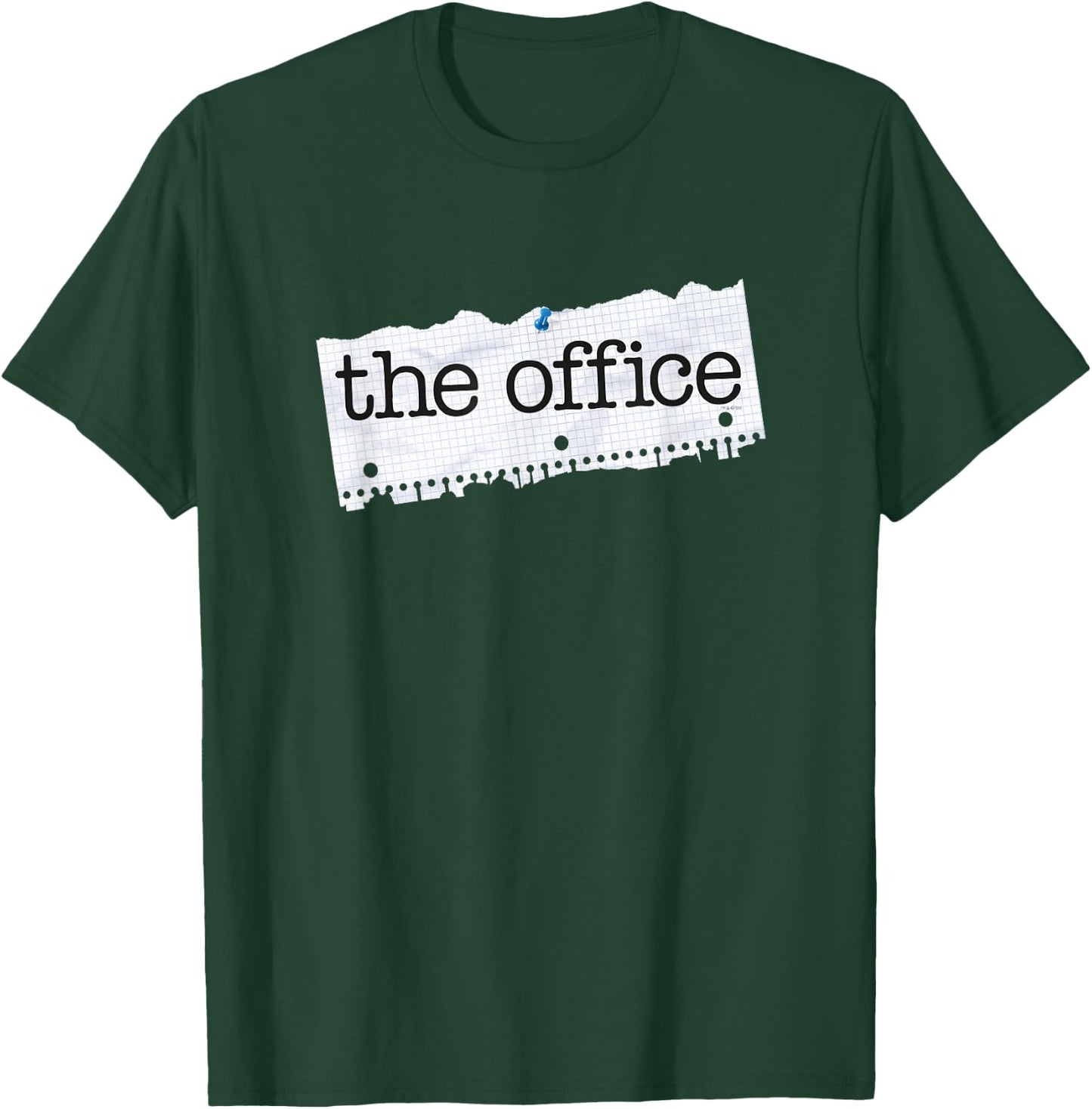 NBC The Office Paper Logo Standard - -Adults, Blue, Small, Short Sleeve T-Shirt - T-Shirt | Forest