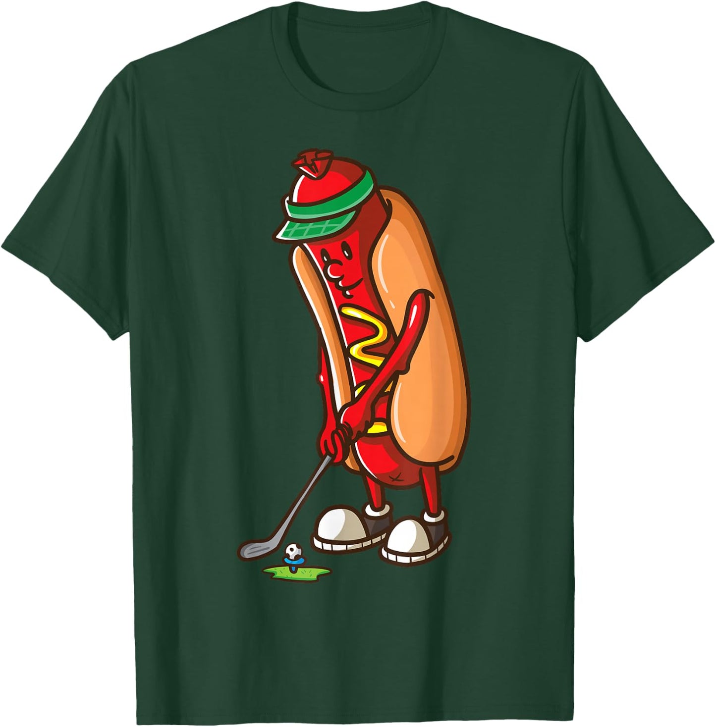 Golf Game Hot Dog Golf Gifts Shirts Boys T-Shirt - T-Shirt | Forest