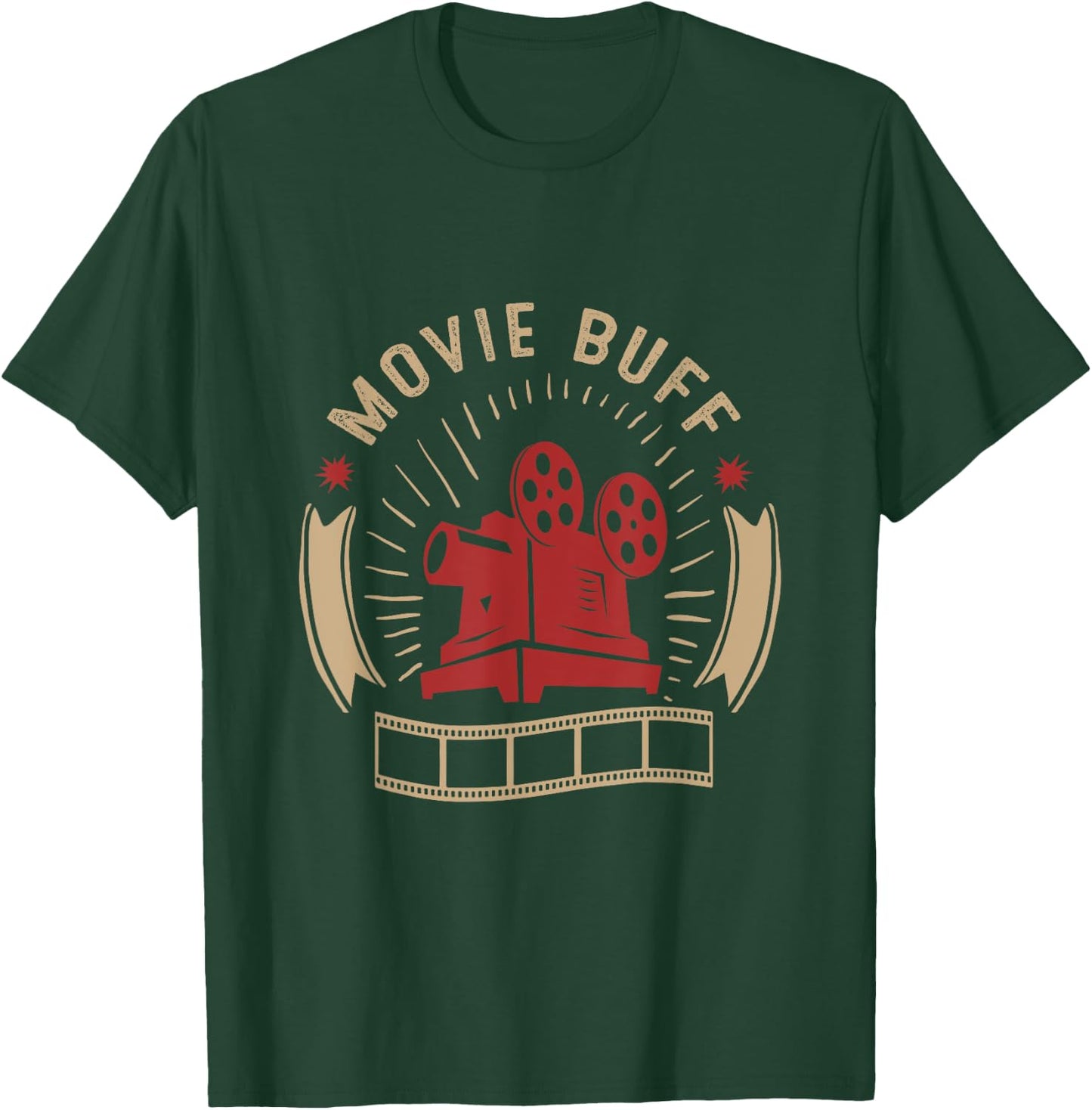 Movie Buff Vintage Cinema T-Shirt - T-Shirt | Forest