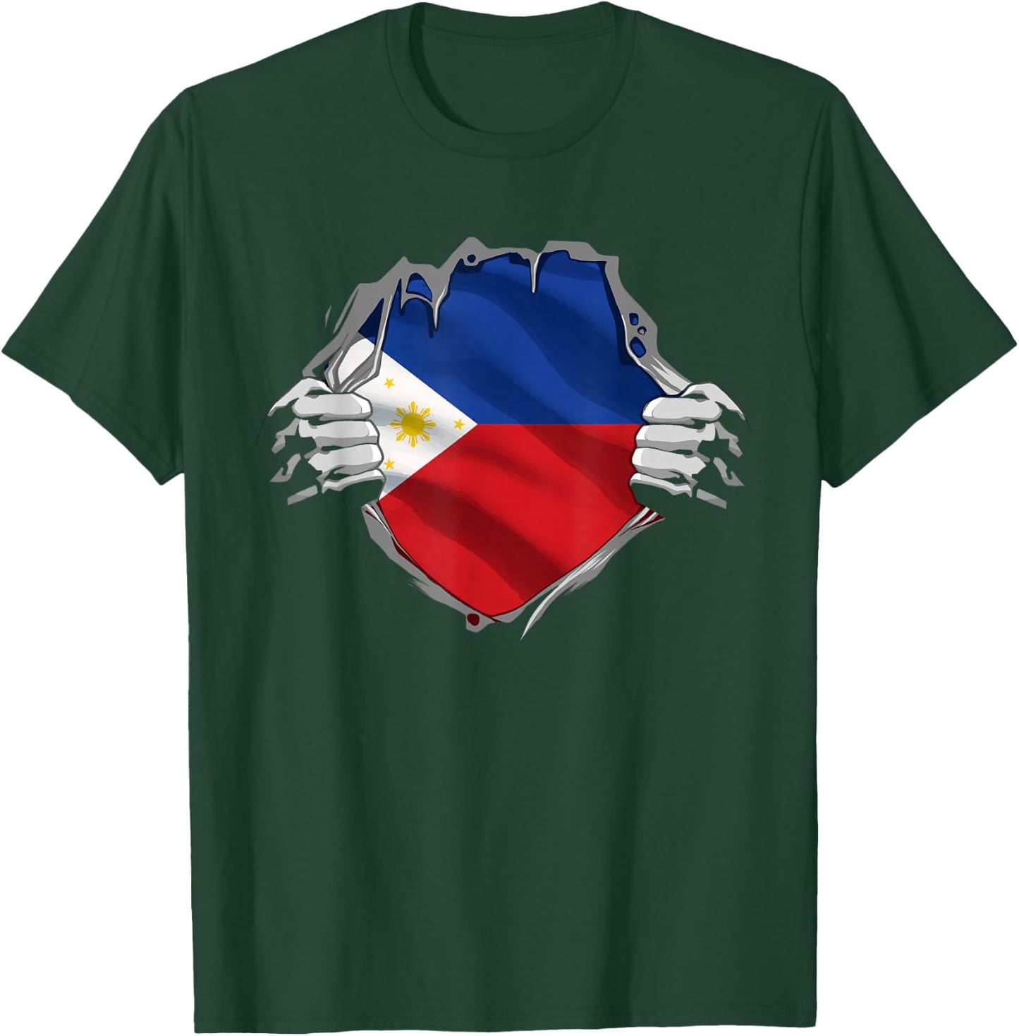 Filipino Flag Sun Philippines Shirt Filipina Pinoy Pride T-Shirt - T-Shirt | Forest