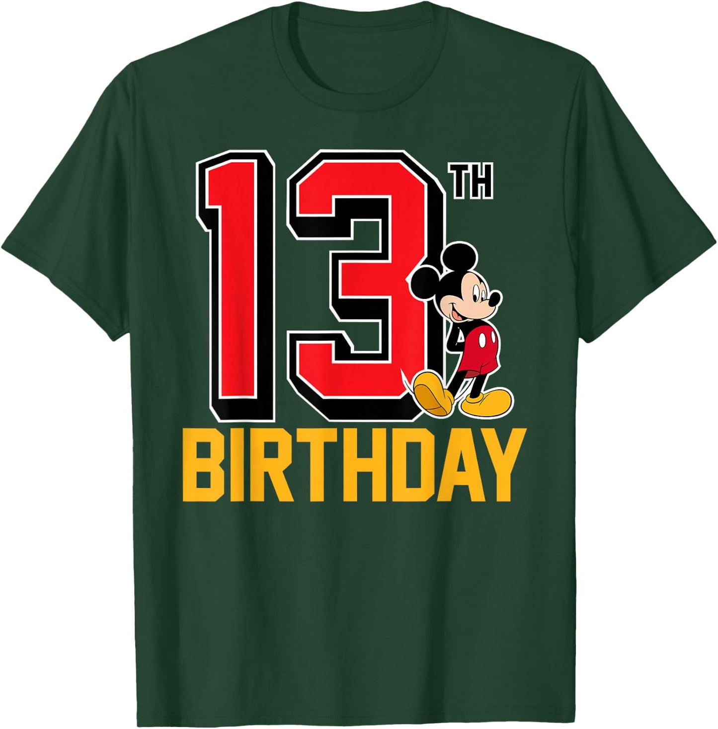 Disney - Mickey 13th Birthday T-Shirt - T-Shirt | Forest