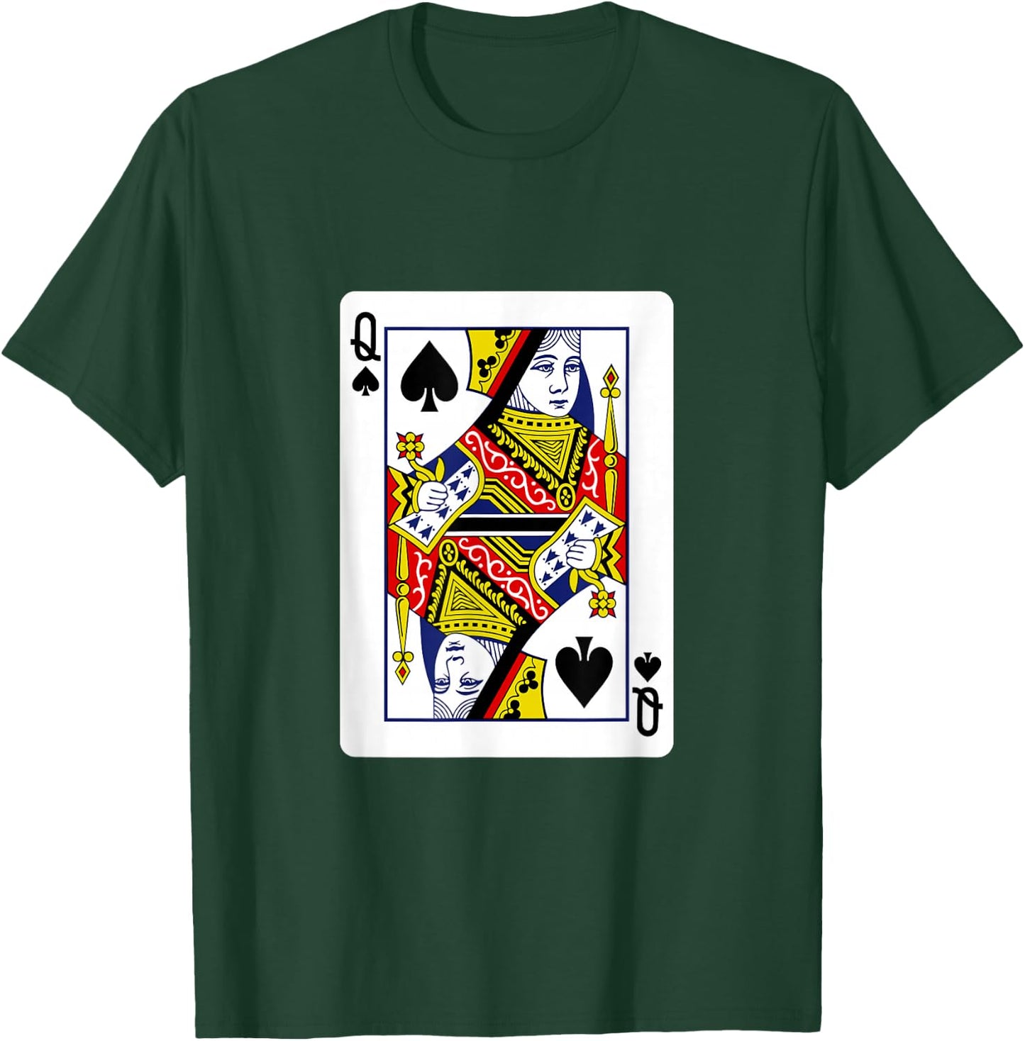 Queen of Spades Playing Cards T-Shirt - T-Shirt | Forest
