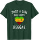 Just A Girl Who Loves Reggae Music Retro Vintage T-Shirt - T-Shirt | Forest
