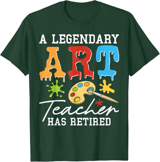 Retired Art Teacher Gift Retirement Party Funny T-Shirt - T-Shirt | Forest