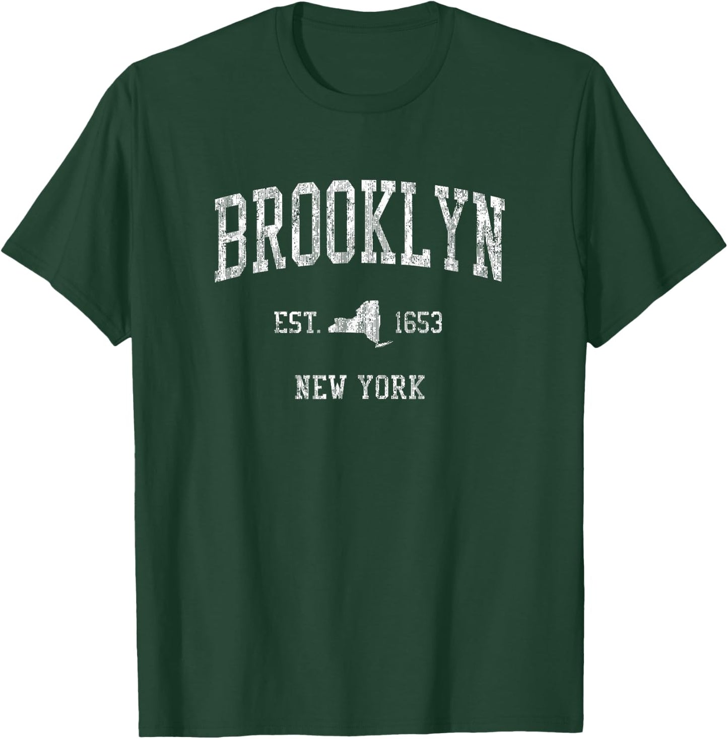 Brooklyn New York NY Vintage Sports Design NYC T-Shirt - T-Shirt | Forest