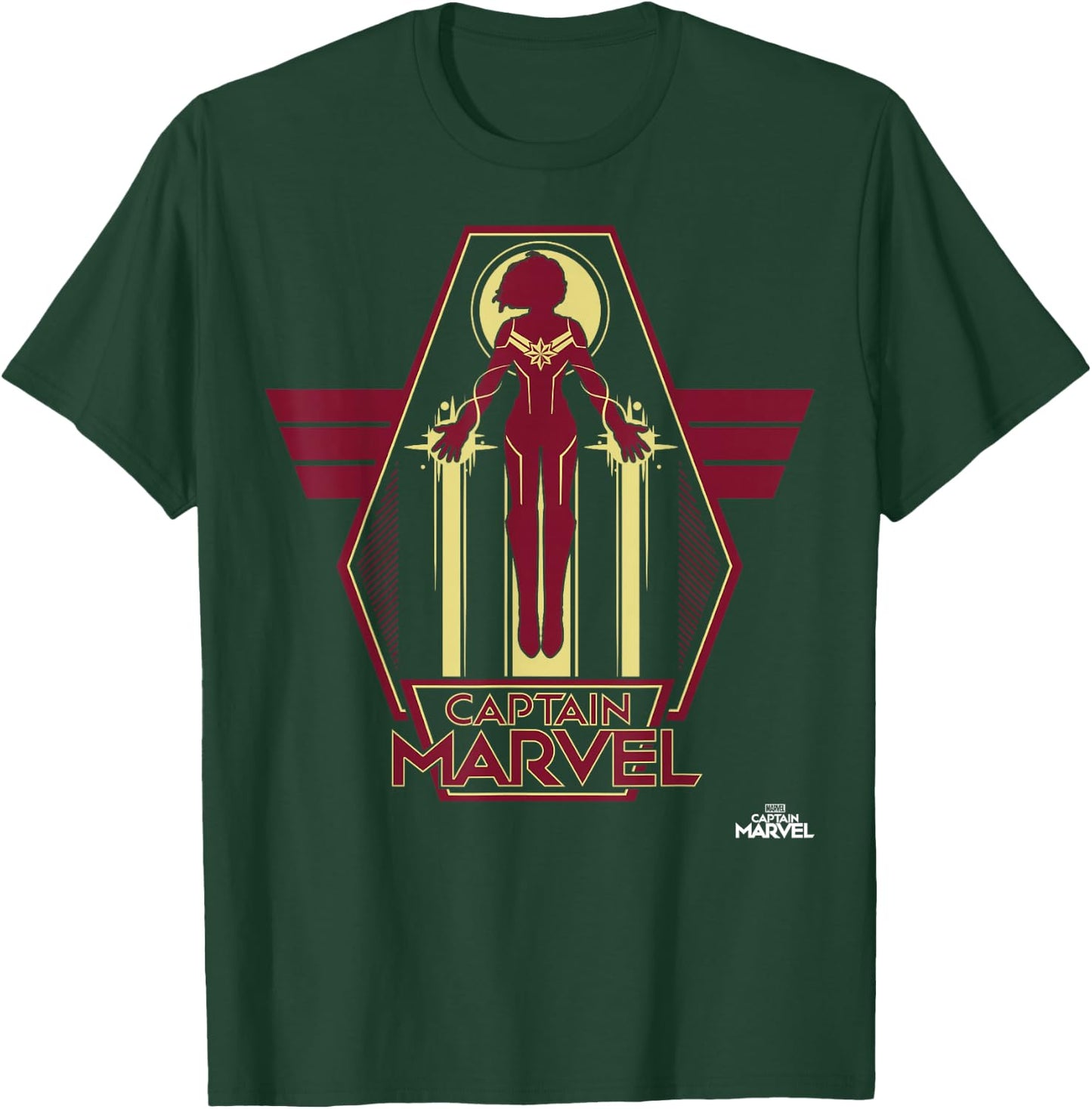 Captain Marvel Red Yellow Flight Powers Graphic T-Shirt - T-Shirt | Forest