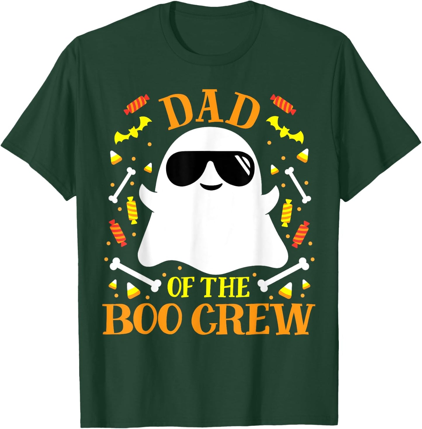 Dad Boo Crew Ghost Matching Family Set Group Men's Halloween T-Shirt - T-Shirt | Forest