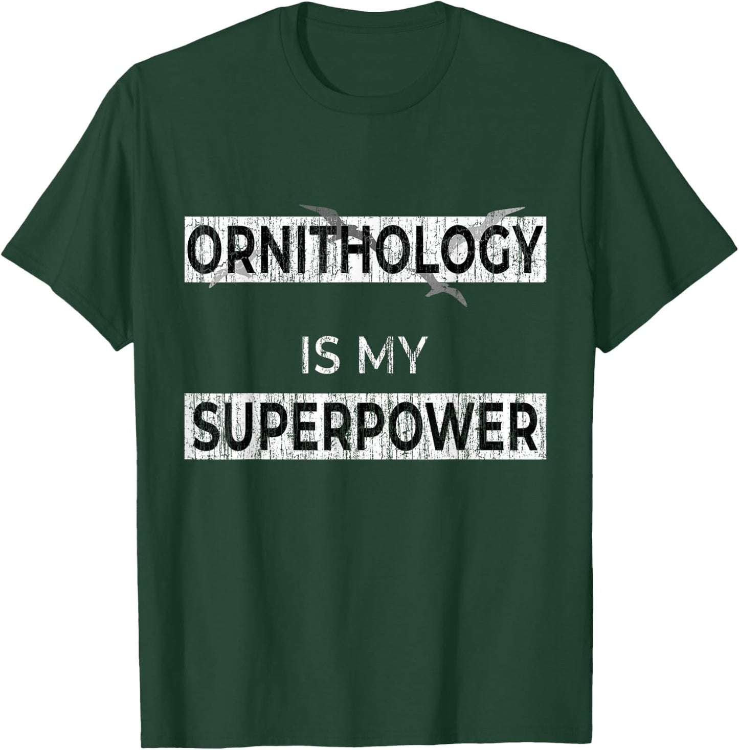 Ornithology Gift Shirt Funny Bird Watching Shirt Distressed T-Shirt - T-Shirt | Forest
