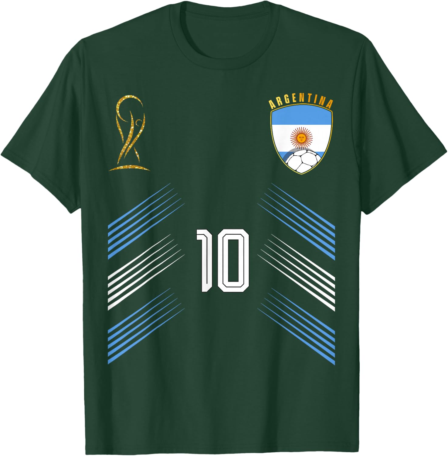 Argentina Flag Argentinian Pride Lovers Retro T-Shirt - T-Shirt | Forest
