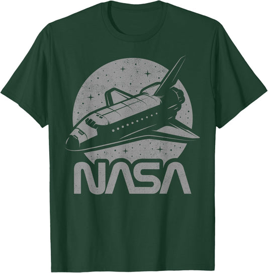 NASA Space Shuttle Moon and Stars T-Shirt - T-Shirt | Forest