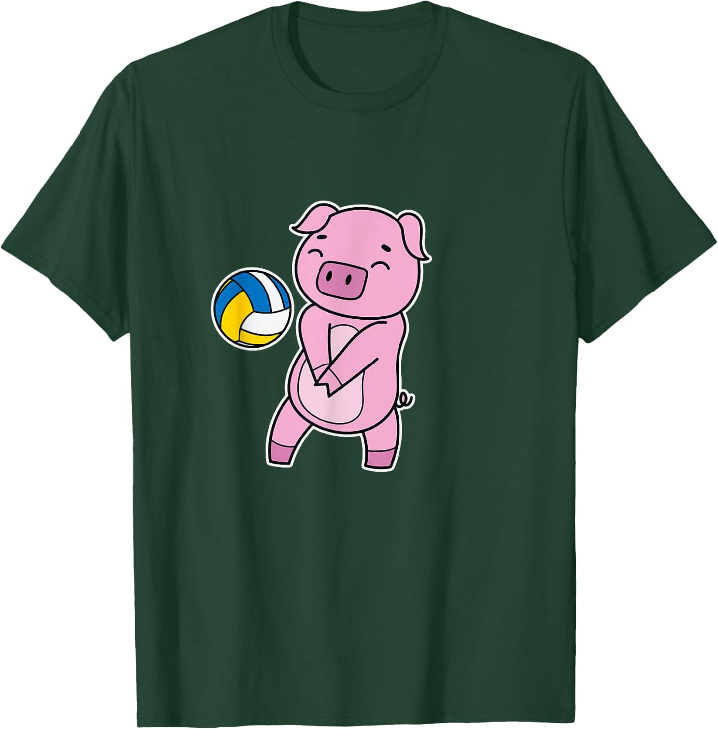 Pig plays Volleyball T-Shirt - T-Shirt | Forest