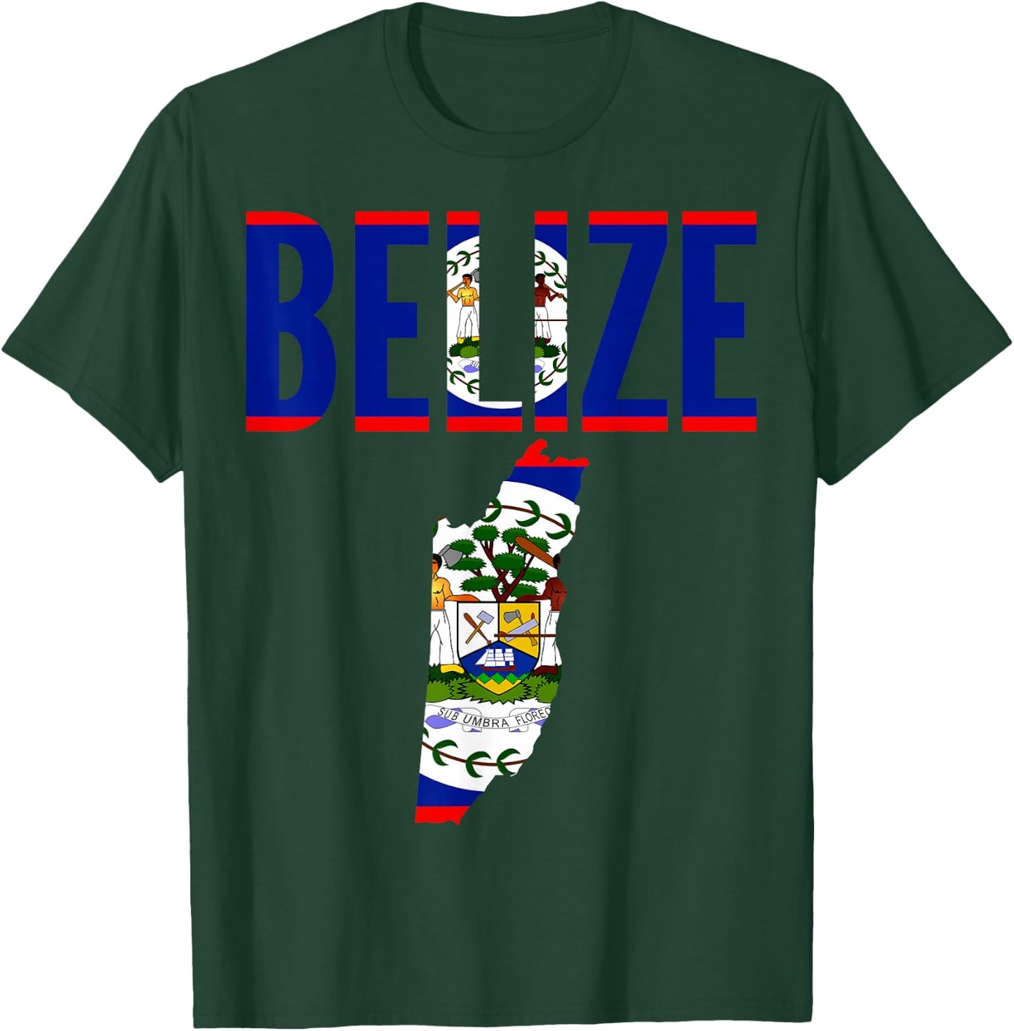 Belizean - Belize Country Map Flag T-Shirt - T-Shirt | Forest