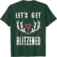 Blitzened Funny Christmas Reindeer Blitzen Wine Lovers T-Shirt - T-Shirt | Forest