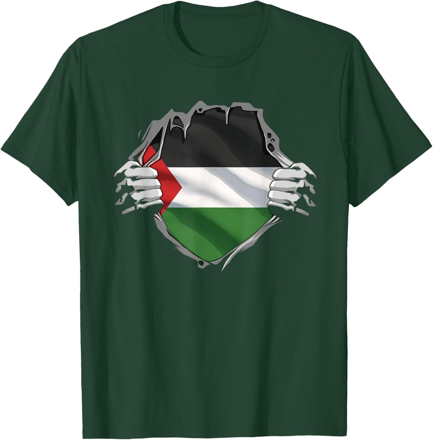 Palestine Shirt Palestinian Flag Arabic Roots Heritage DNA T-Shirt - T-Shirt | Forest