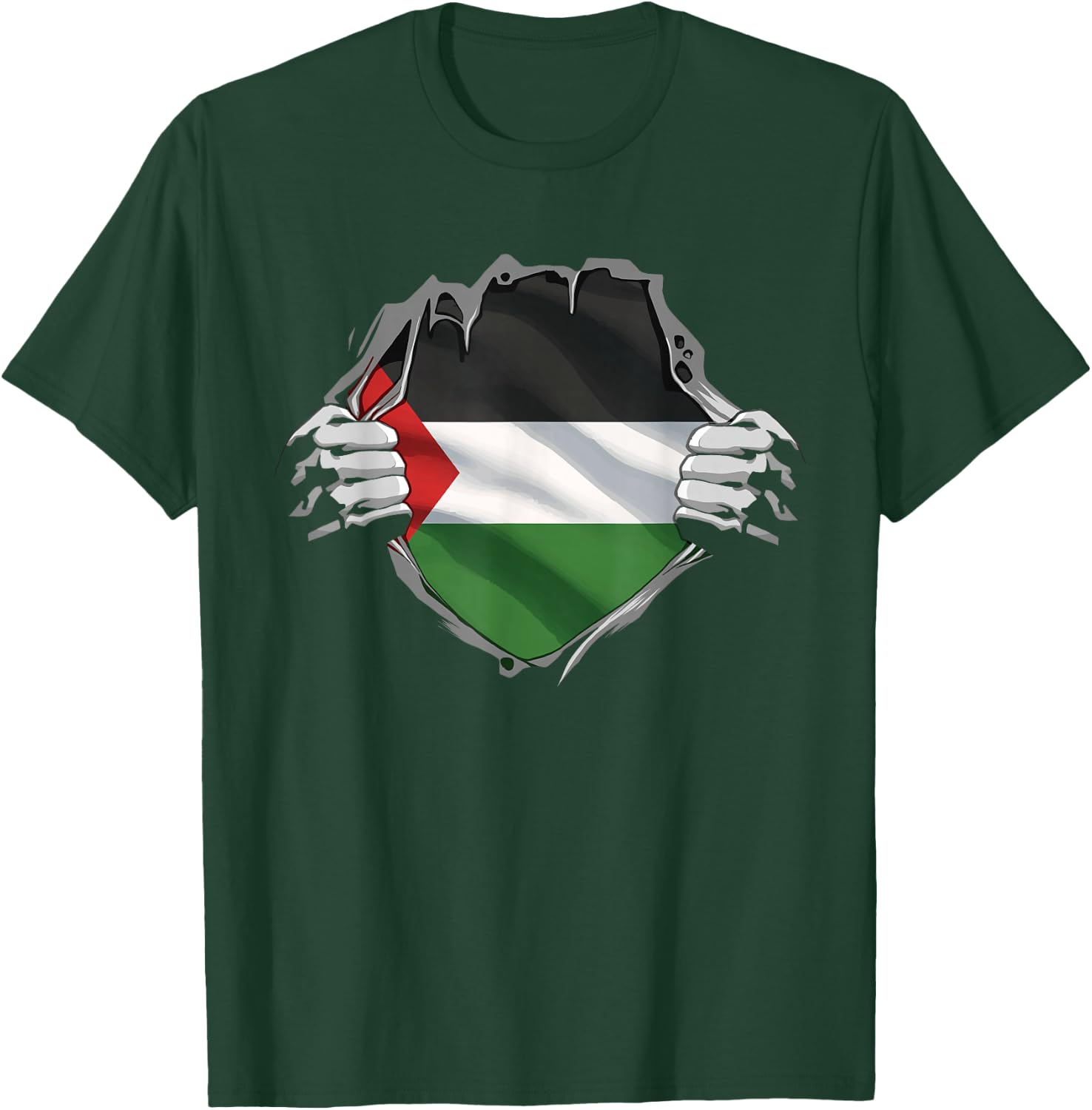 Palestine Shirt Palestinian Flag Arabic Roots Heritage DNA T-Shirt - T-Shirt | Forest