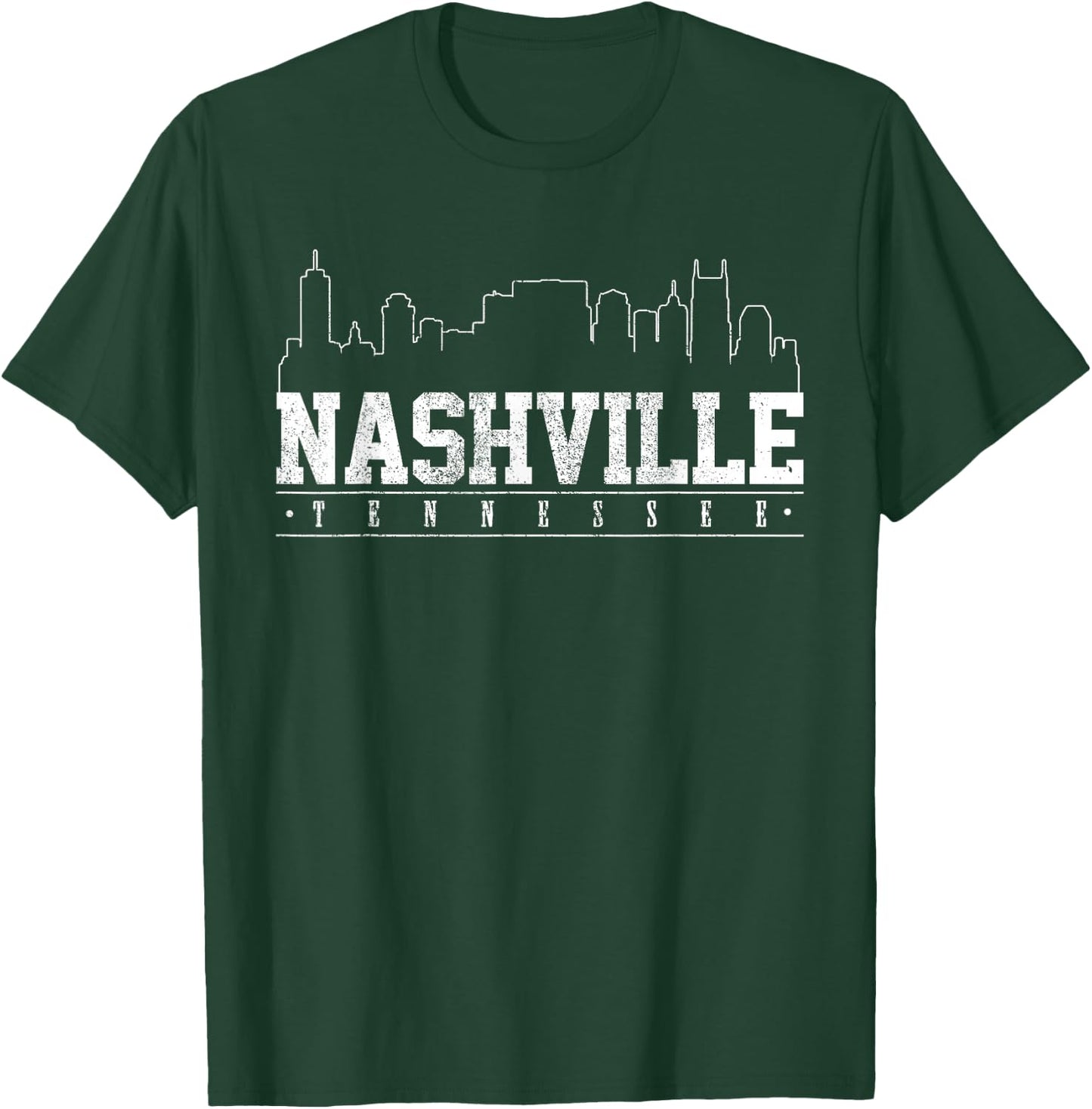 Nashville Tennessee City of Music Skyline T-Shirt - T-Shirt | Forest